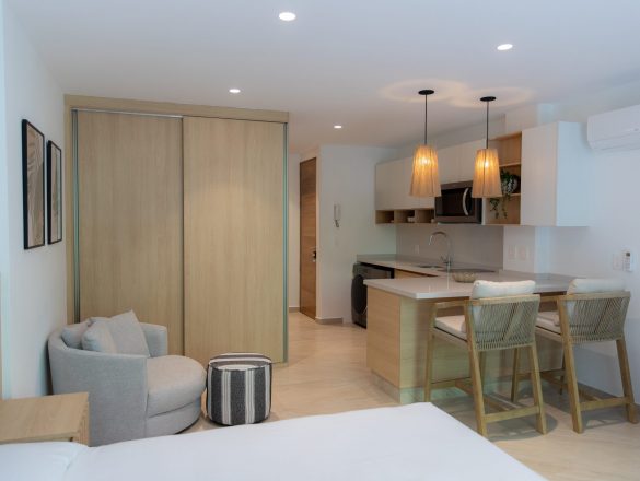 Studio with mountain view